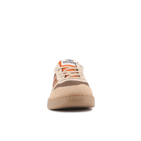 Palladium Pallacup Flame Suede sneaker in Bark Brown – toe view