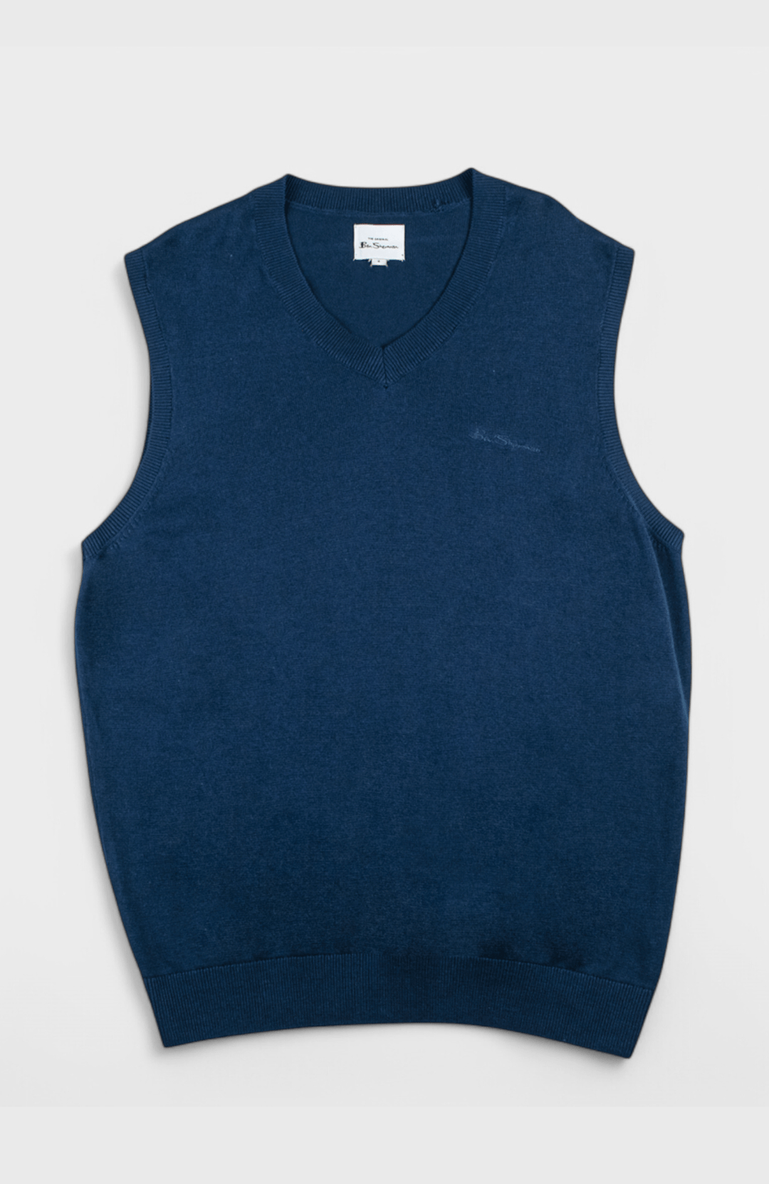 Sleeveless Knit Pullover - Navy - view 6