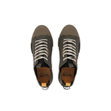 Palladium Ace City Shell in Olive Night Green - overhead pair view showing ripstop upper, Palladium branding insole and lace-up construction