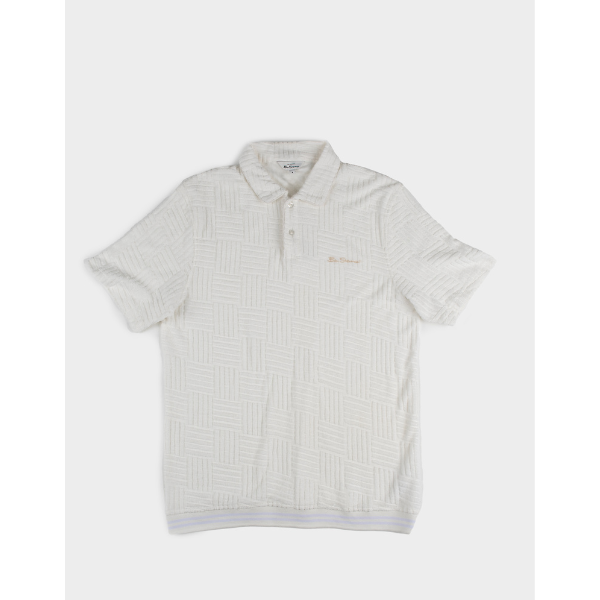 Terry Textured Polo - Off White