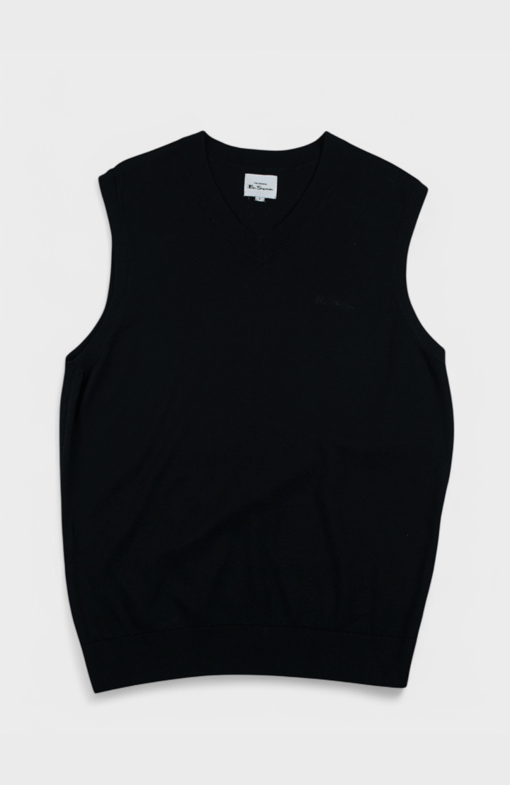 Sleeveless Knit Pullover - Black - view 6
