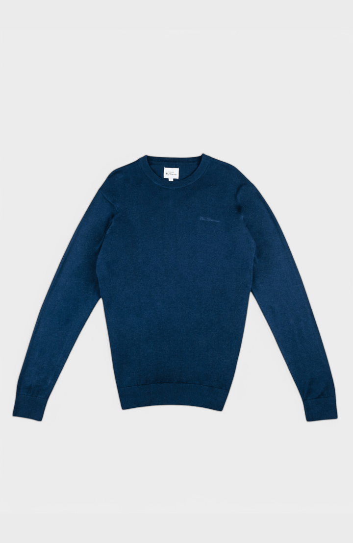 Crew Neck Knit - Navy - view 6