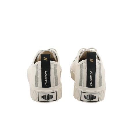 Palladium Palla Ace HTG Supply White Cap Grey - rear pair view showing back pull tab, Palladium heel branding and military-inspired upper detail