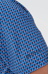 Retro Geo Polo SS Sports Fit - Coral