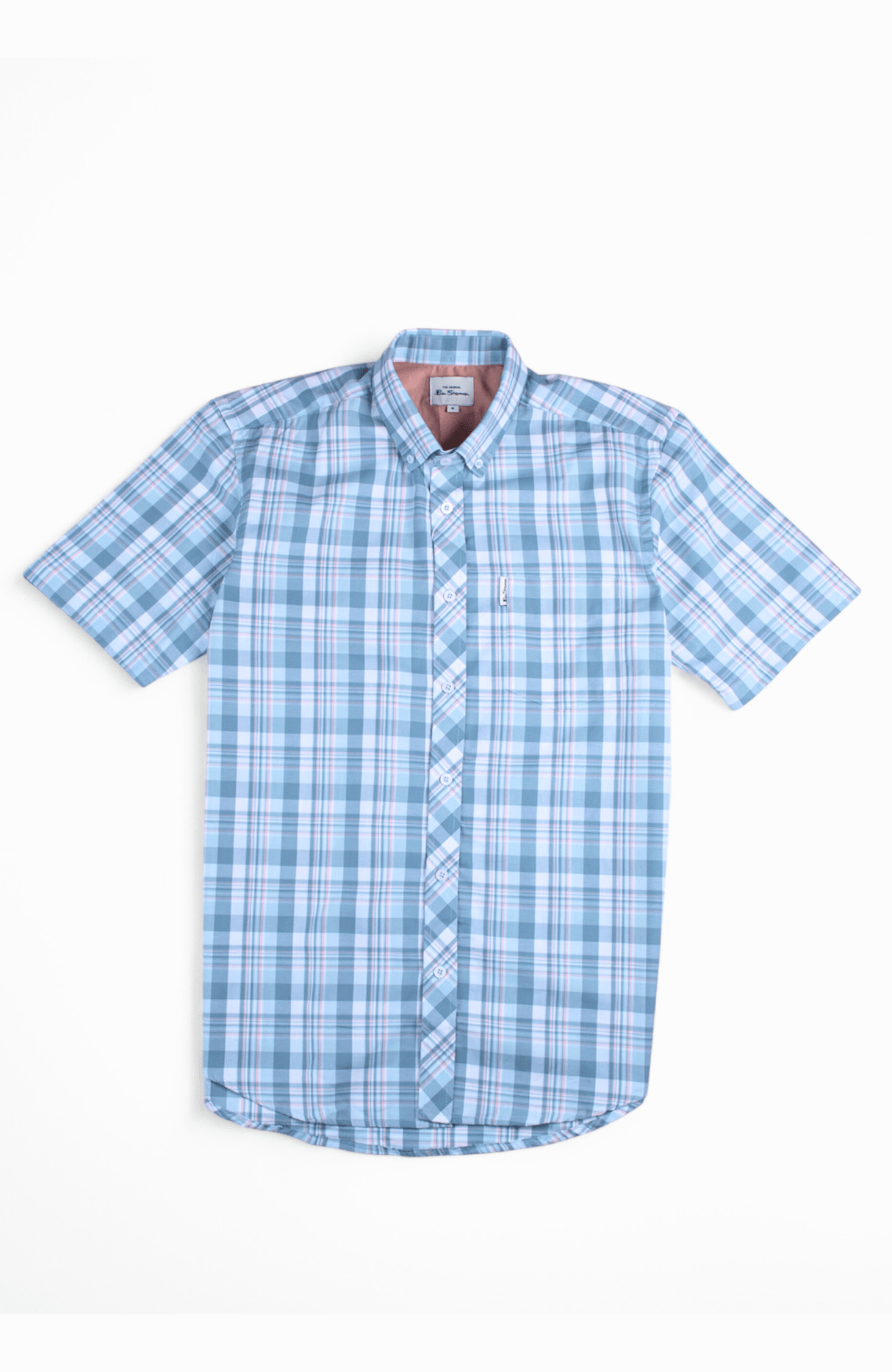 Check Short Sleeve Shirt - Airforce Blue