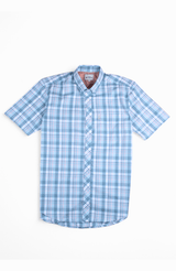 Check Short Sleeve Shirt - Airforce Blue