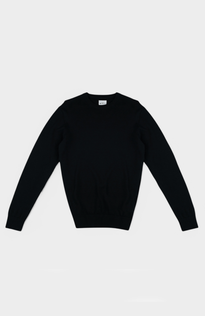 Crew Neck Knit - Black - view 6