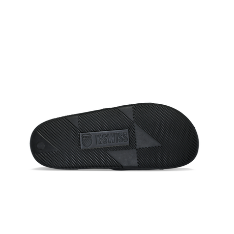 K-Swiss x McLaren Slide Sandal – outsole view showing K-Swiss logo and rubber traction pattern