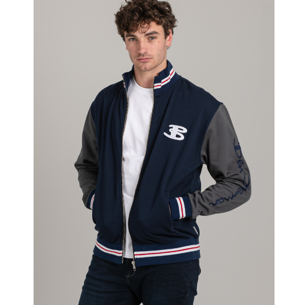 Varsity Bomber Jacket - Navy