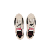 Palladium Ace Lo Mix Leather sneakers in Black / Whit Cap Grey - top-down view of pair showing branded insole