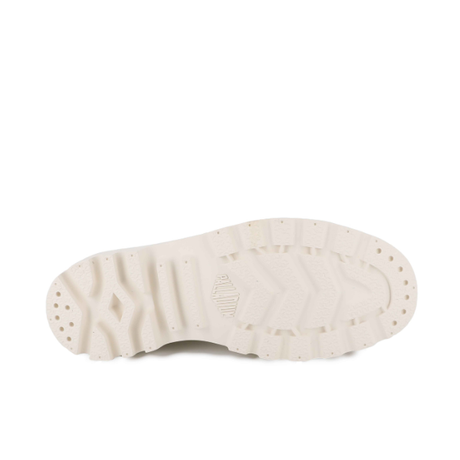 Palladium Pampa Hi Urban Layer boot in Cream White - sole view showing tread pattern