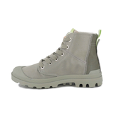 Palladium Pampa Hi Urban Layer boot in Abbey Stone - opposite side view on white background