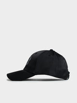 Ben Sherman B Bling Cap in Black - rear view showing adjustable back strap and structured crown