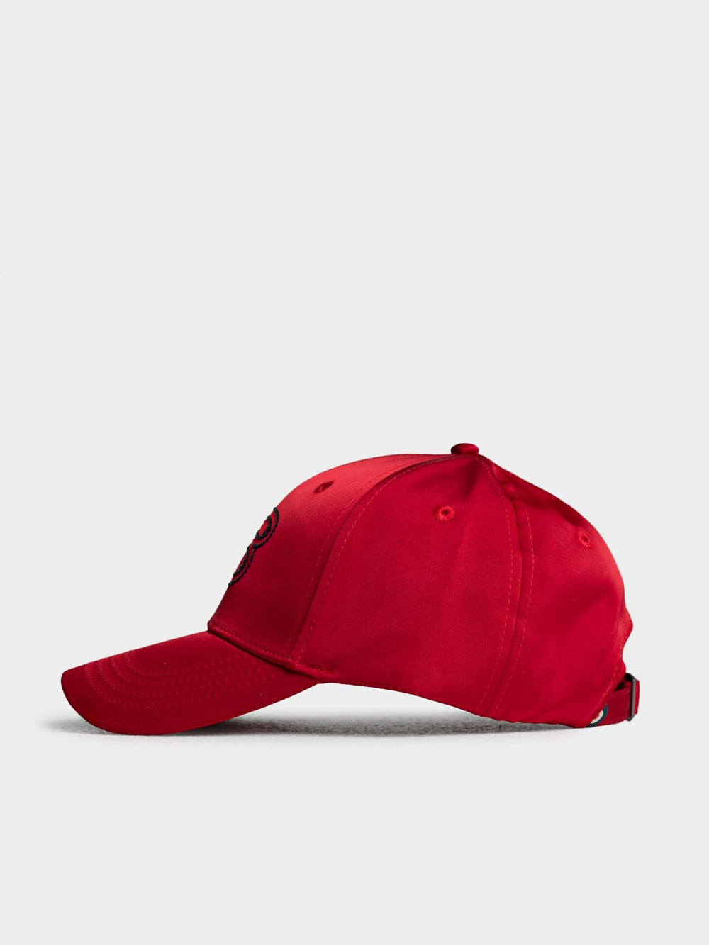 Ben Sherman B Bling Cap in Red - rear view showing adjustable back strap and structured crown