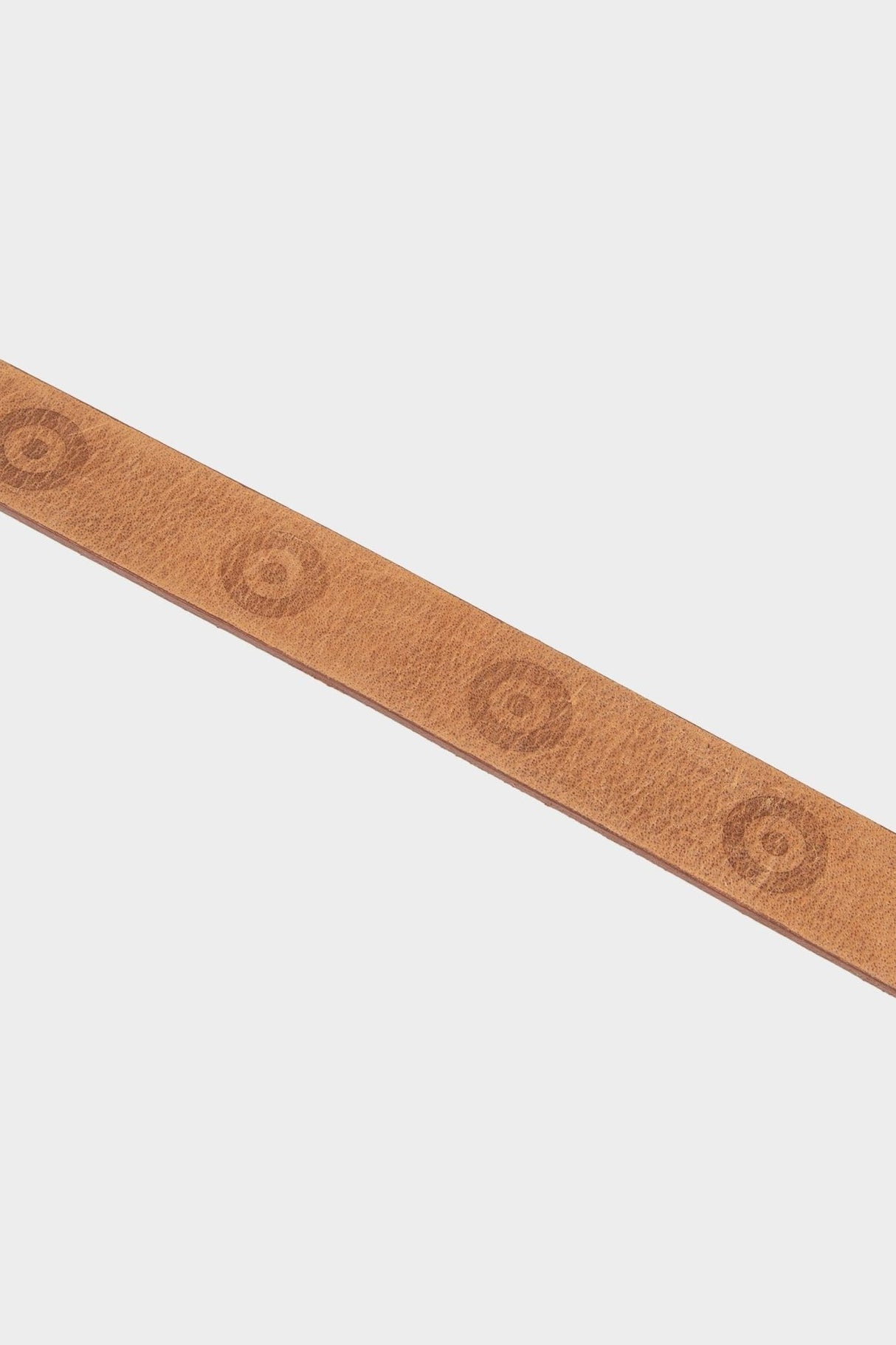 TARGET EMBOSS LEATHER BELT TAN