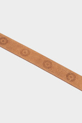TARGET EMBOSS LEATHER BELT TAN