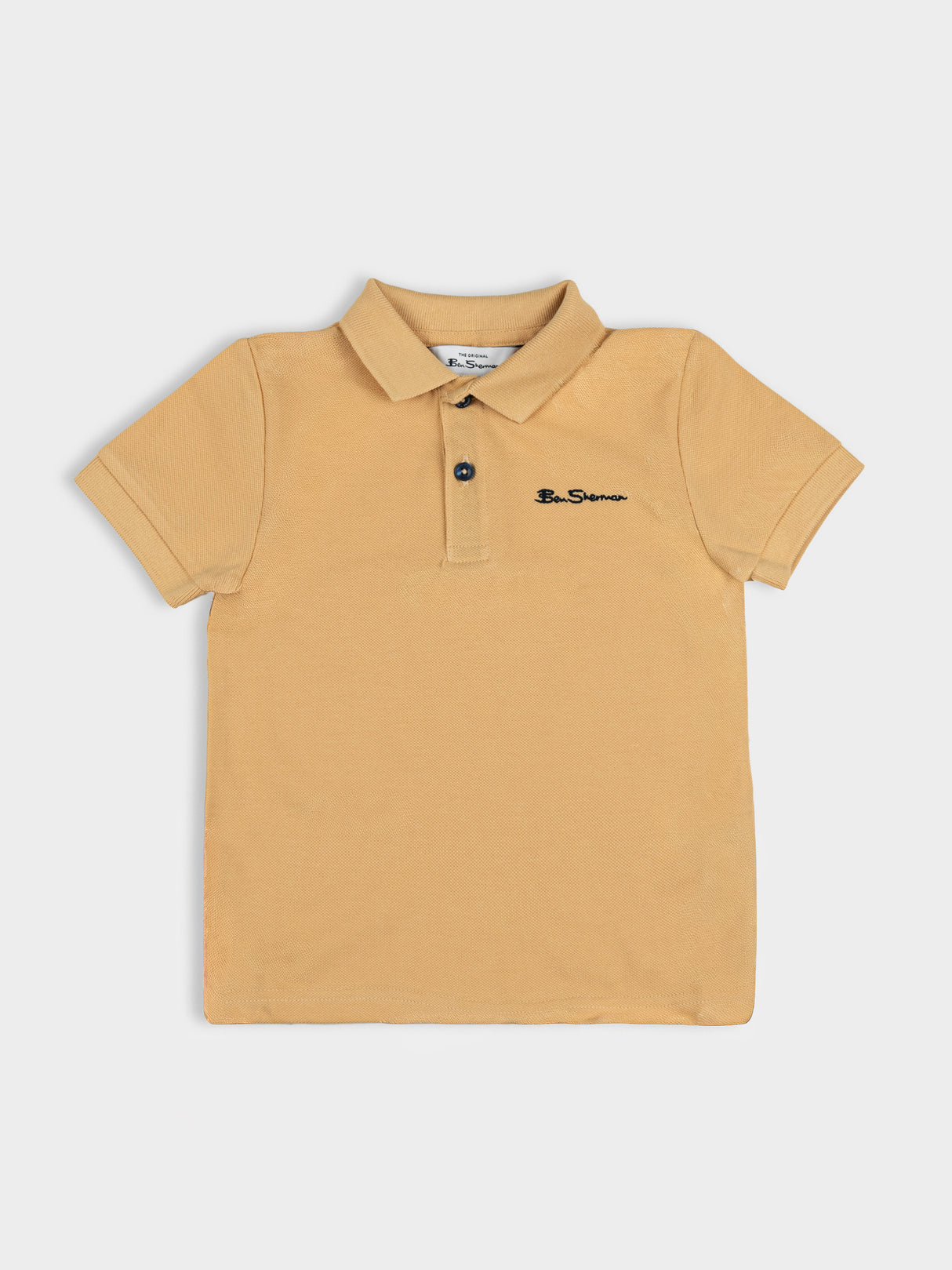 BOYS BEN POLO S/S NEW WHEAT