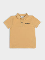 BOYS BEN POLO S/S NEW WHEAT
