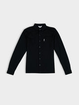 Double Knit Interlock Long Sleeve Shirt - Black