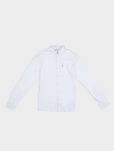 Double Knit Interlock Long Sleeve Shirt - White
