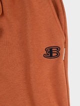 B Fleece Jog Shorts - Brown