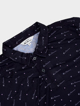BEN TAR ALL OVER PRINT POLO - BLACK