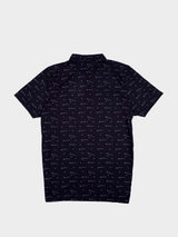 BEN TAR ALL OVER PRINT POLO - BLACK