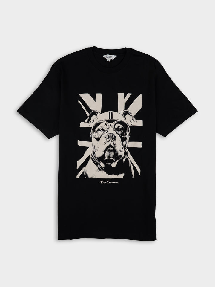 BULLDOG TEE SHIRT - BLACK