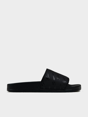Ben Sherman All Over Print Slides in Black – Men's Designer Sandal