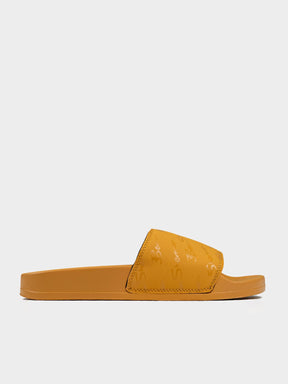 Ben Sherman All Over Print Slides in Dijon Yellow – Men's Designer Sandal