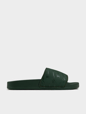 Ben Sherman All Over Print Slides in Olive Green – Men's Designer Sandal