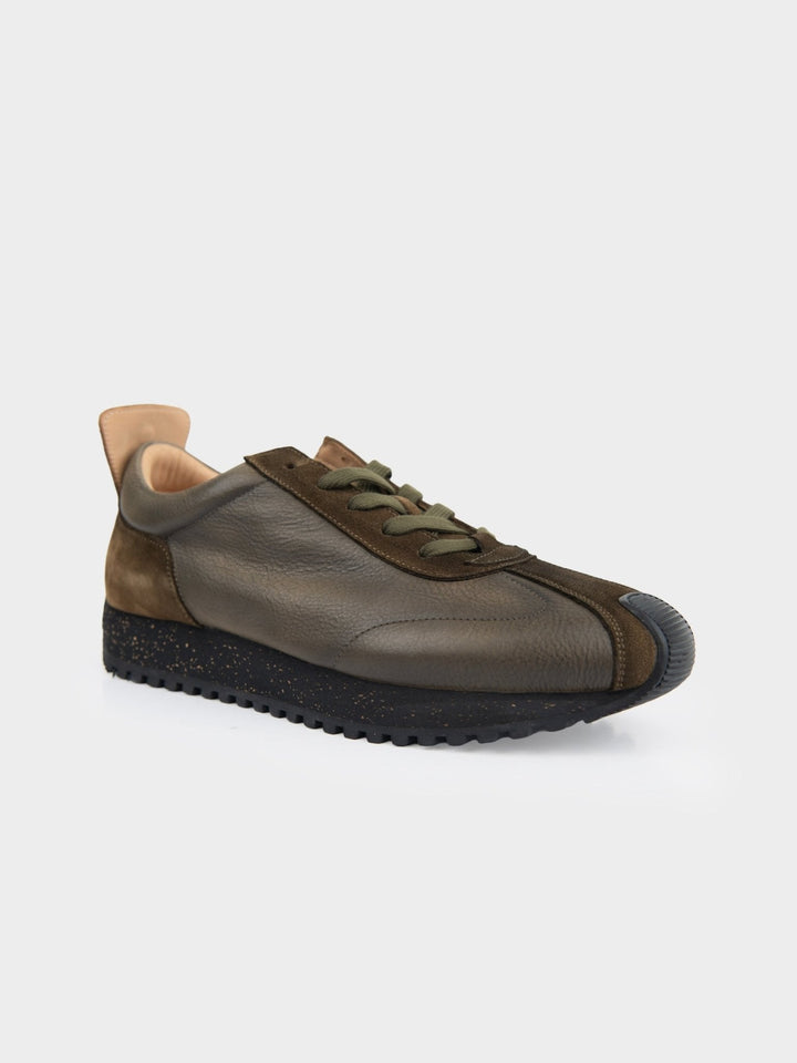 Henry Leather Suede Lace Up - Olive/Brown - view 2