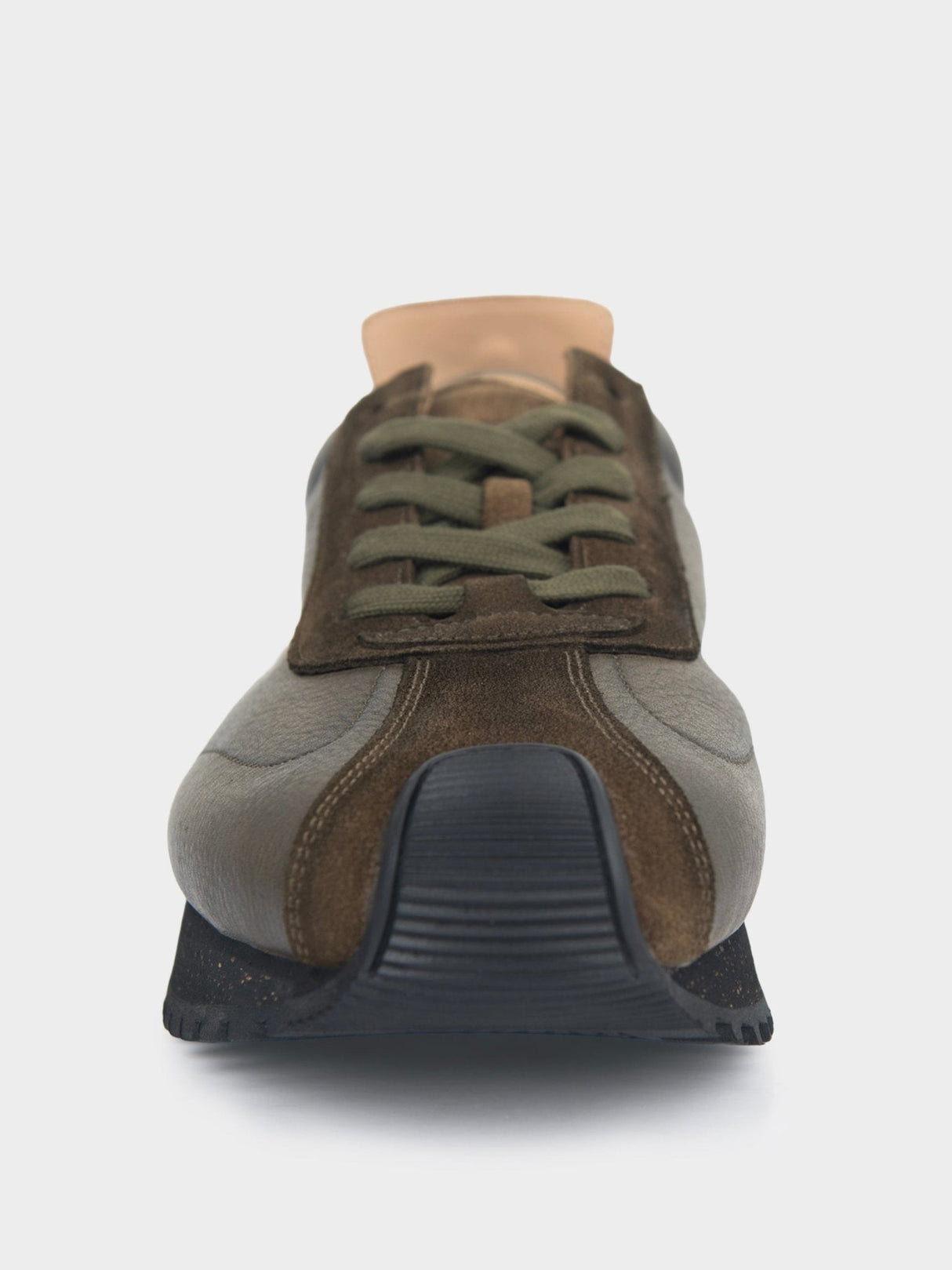HENRY LEATHER SUEDE LACE UP - Olive/Brown