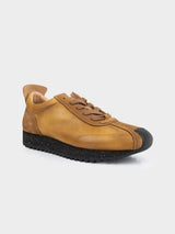 HENRY LEATHER SUEDE LACE UP - Mustard