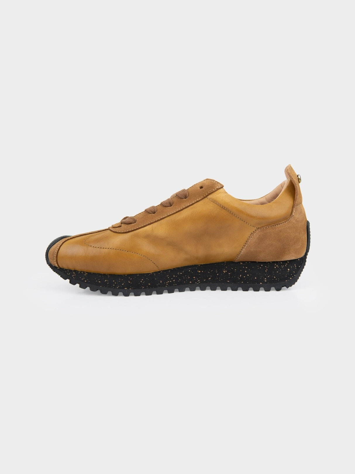 HENRY LEATHER SUEDE LACE UP - Mustard