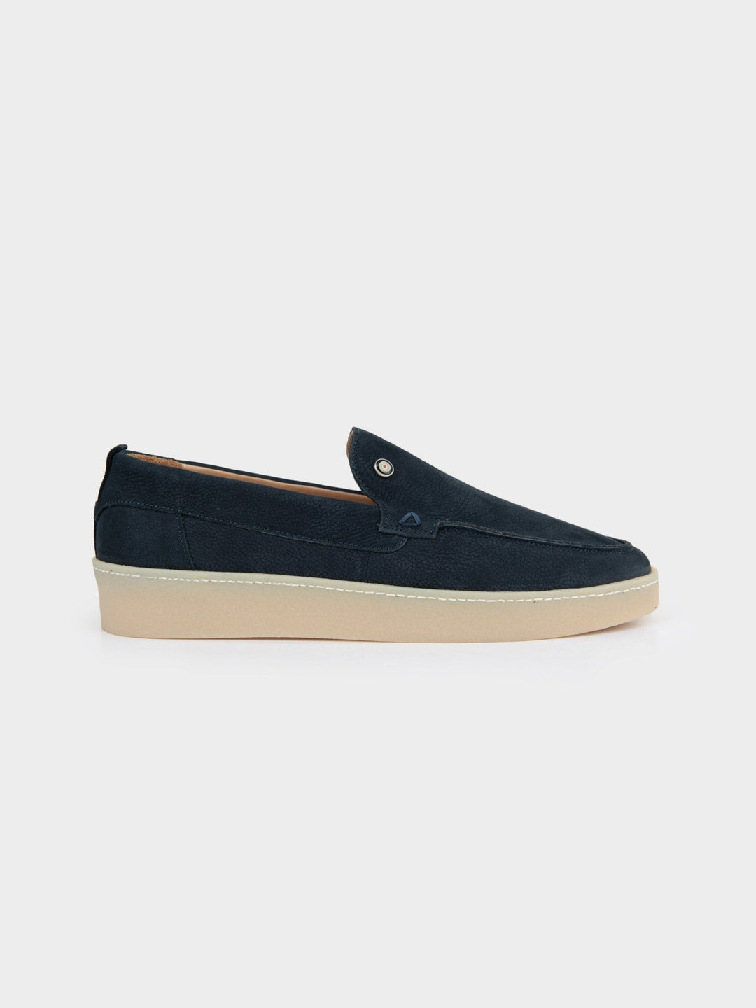 William Leather Slip On - Navy