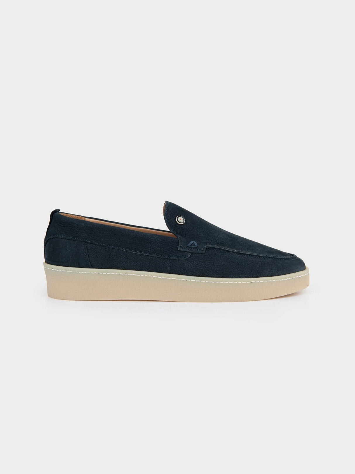 WILLIAM LEATHER SLIP ON - Navy