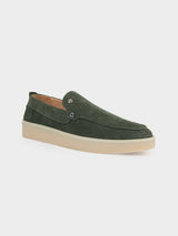 WILLIAM LEATHER SLIP ON - Olive