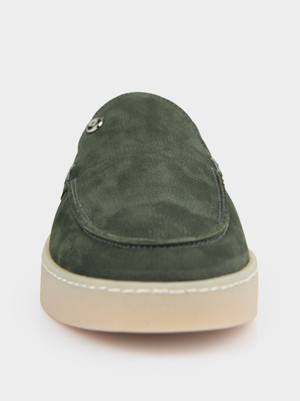 WILLIAM LEATHER SLIP ON - Olive