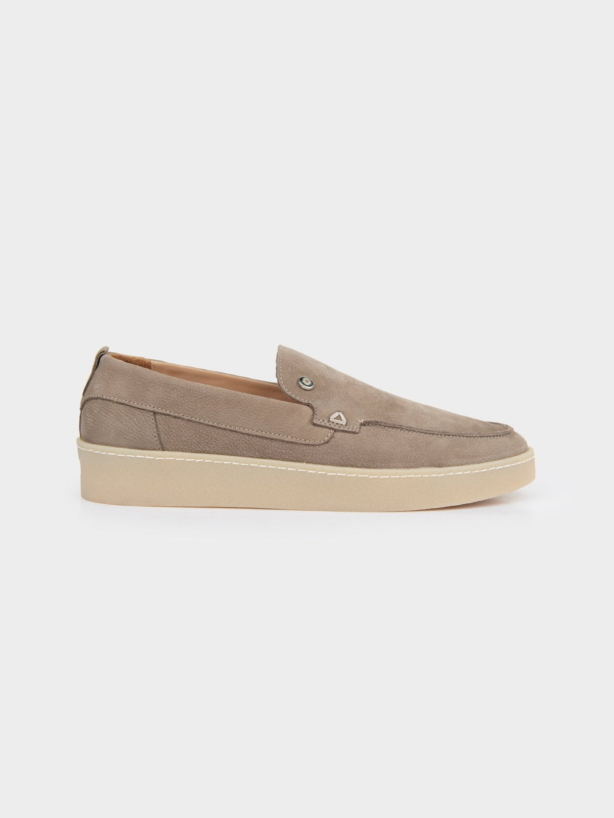WILLIAM LEATHER SLIP ON - Taupe