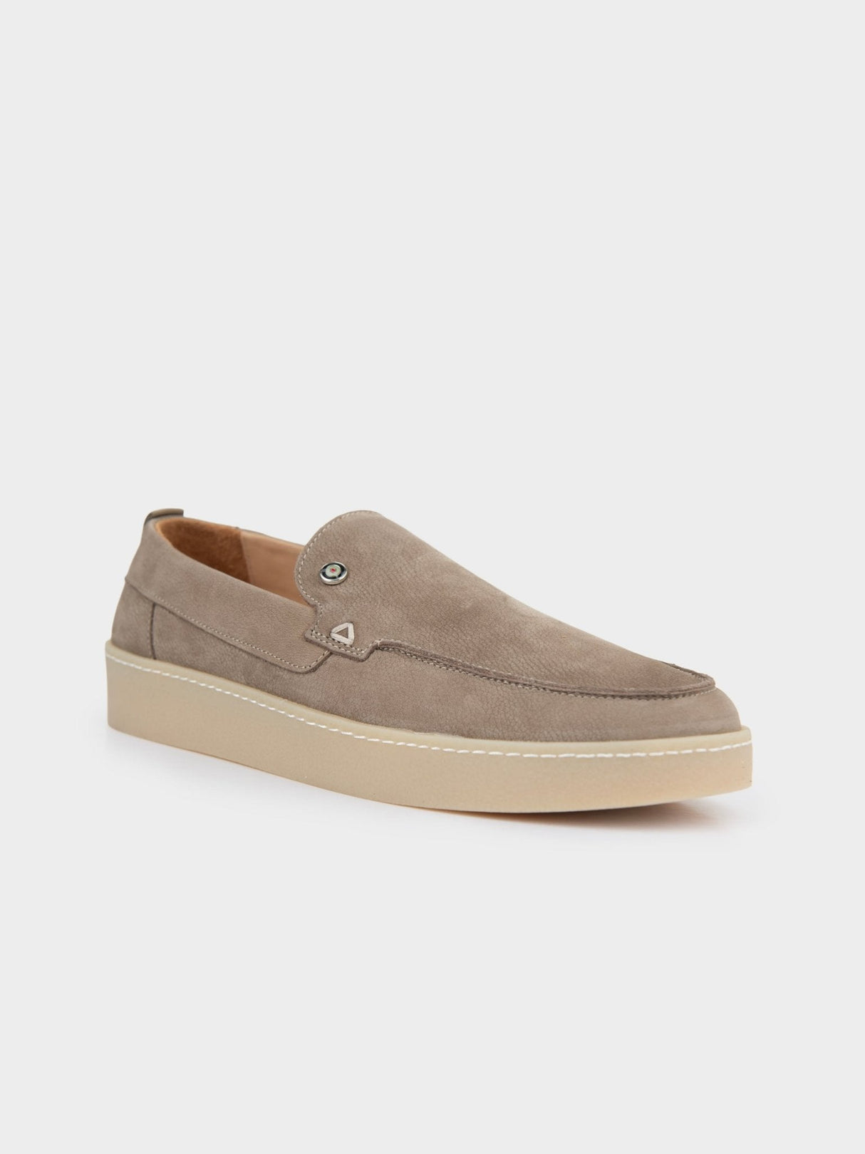 WILLIAM LEATHER SLIP ON - Taupe