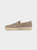 WILLIAM LEATHER SLIP ON - Taupe