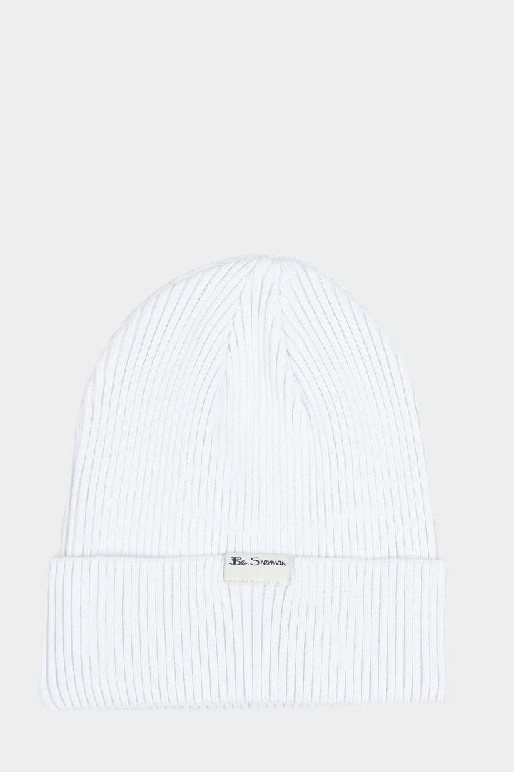 TARGY RIB BEANIE  - WHITE