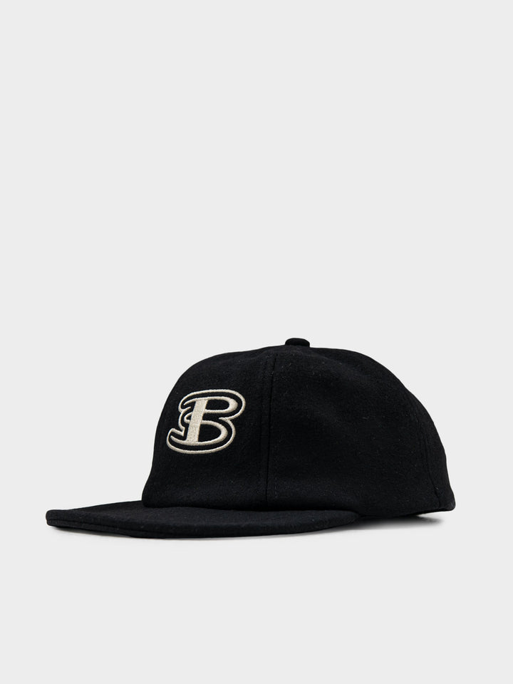 Preppy Wool Blend Cap - Black