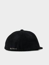 Preppy Wool Blend Cap - Black