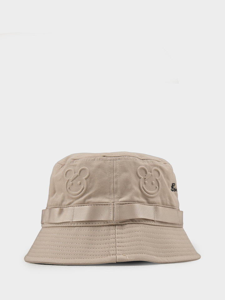 Bear Embossed Bucket Hat - Cornstalk - view 3