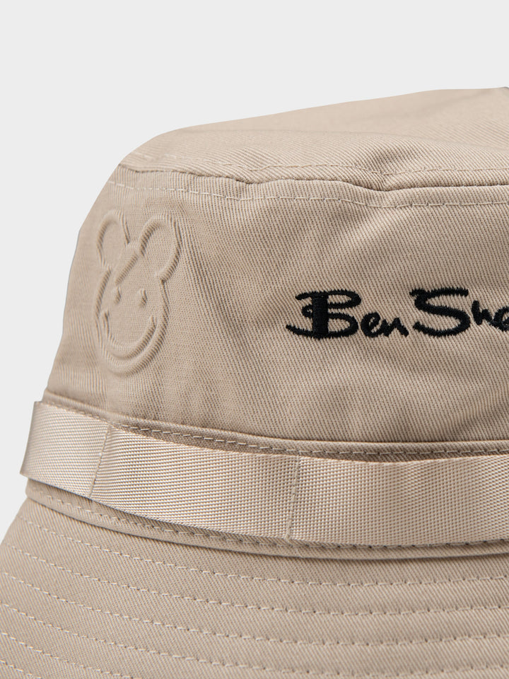 Bear Embossed Bucket Hat - Cornstalk - view 4