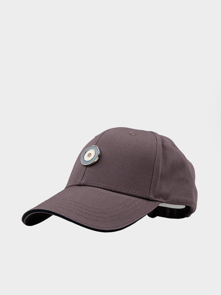 Metal Target Badge Cap - Cocoa Powder