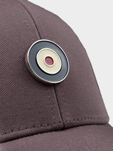 Metal Target Badge Cap - Cocoa Powder