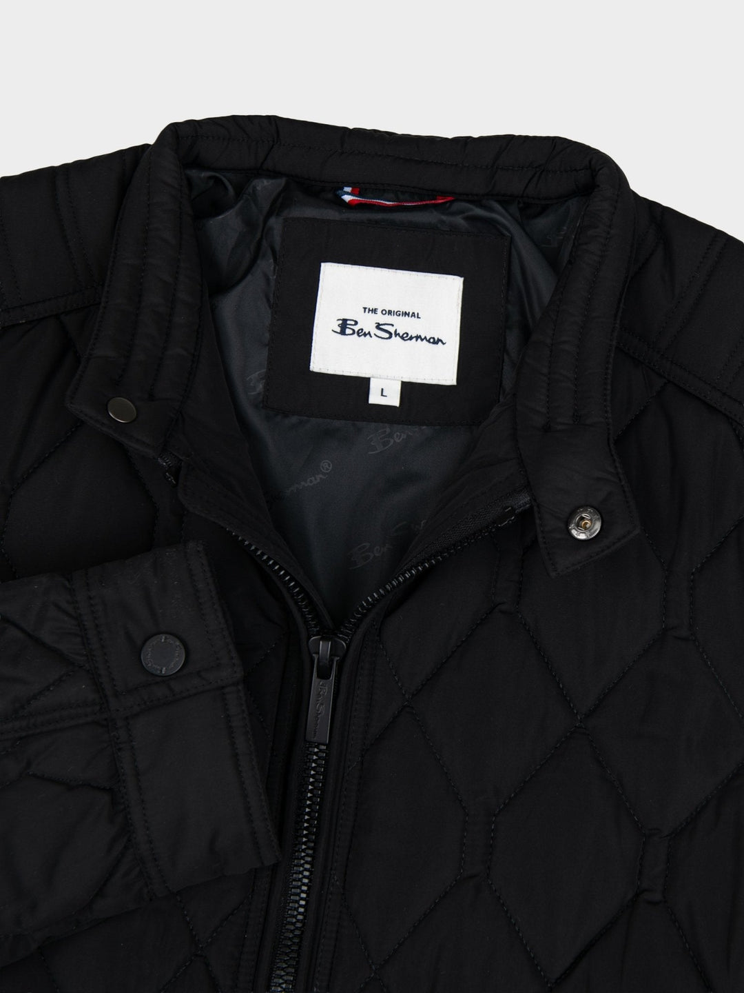 Quilted Bomber Jacket - Black - view 2